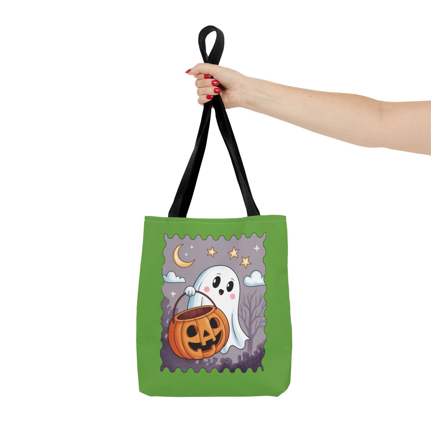 Ghost Stamp Halloween Tote Bag