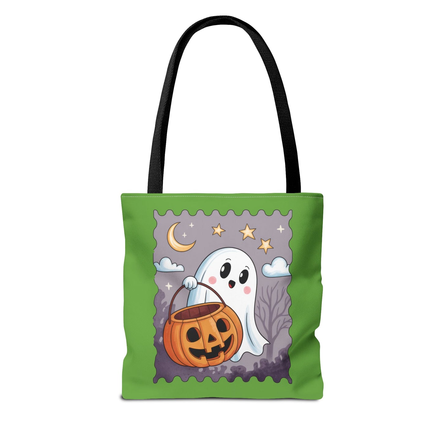 Ghost Stamp Halloween Tote Bag