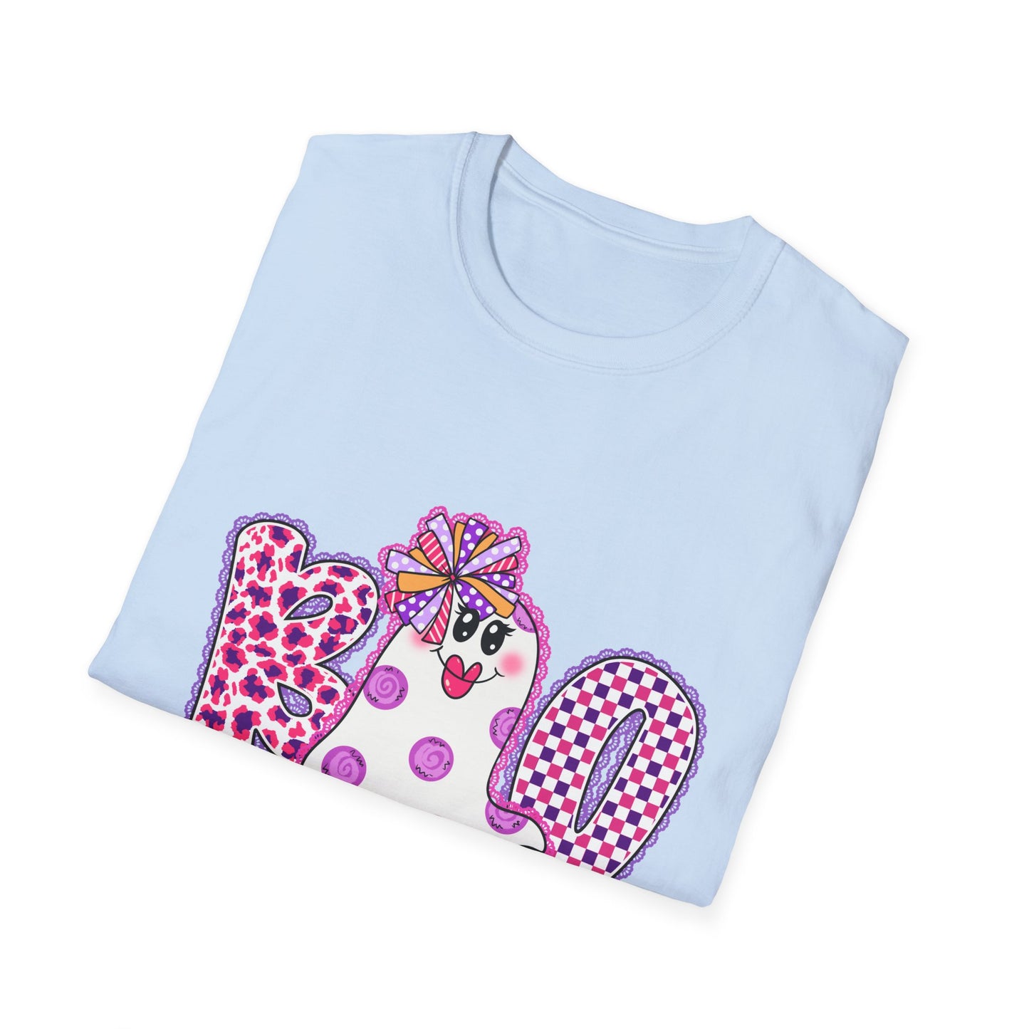 Ghostly Celebration T-Shirt BOO Unisex Softstyle