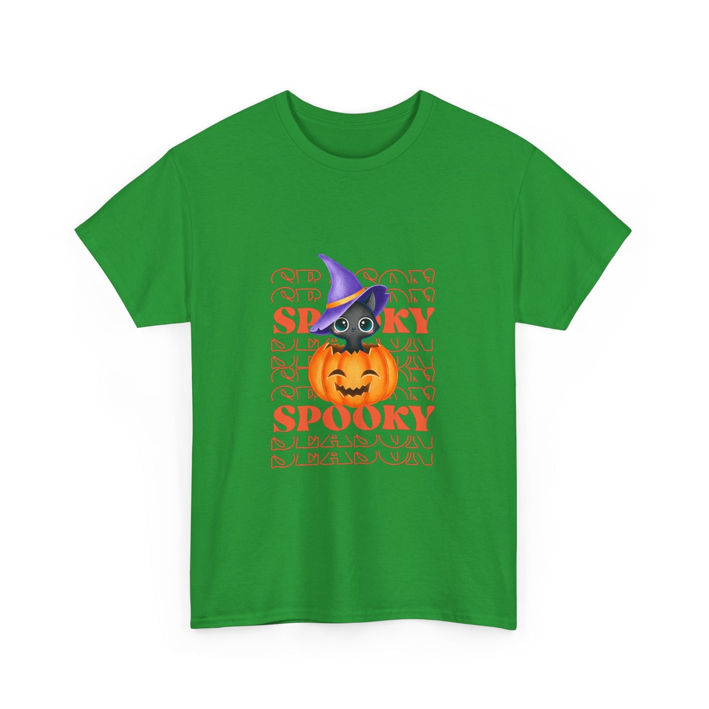 Halloween Spooky Unisex Heavy Cotton Tee, Fun Graphic Tee, Pumpkin Shirt, Casual Fall Wear, Halloween Costume, Unisex Tee