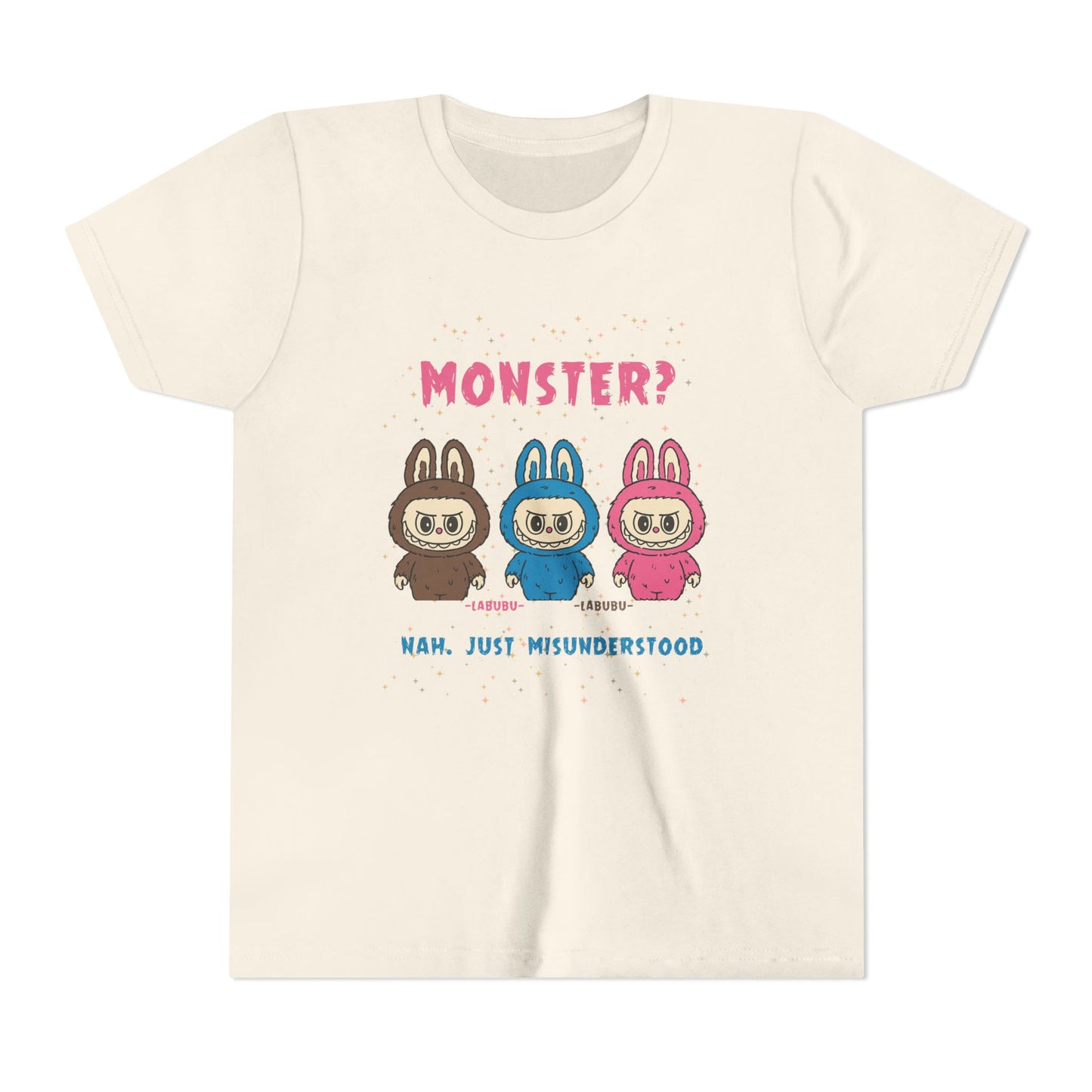 Youth Tee - Labubu Monster Misunderstood Design