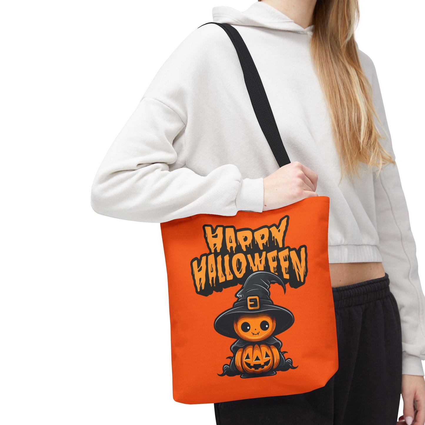 Halloween Pumpkin/Witch Tote Bag