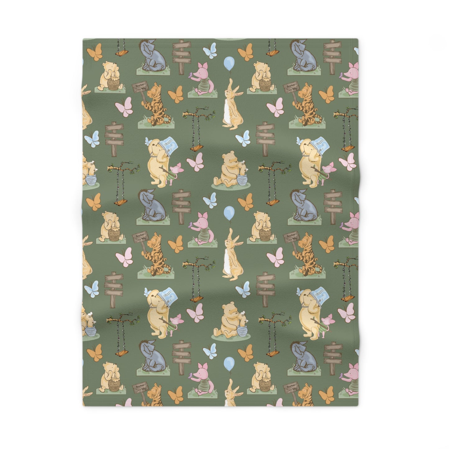 Whimsical Woodland Fleece Baby Blanket | Soft Nursery Decor, Baby Shower Gift, Kids Birthday Present, Cozy Infant Throw