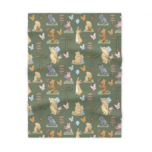 Whimsical Woodland Fleece Baby Blanket | Soft Nursery Decor, Baby Shower Gift, Kids Birthday Present, Cozy Infant Throw