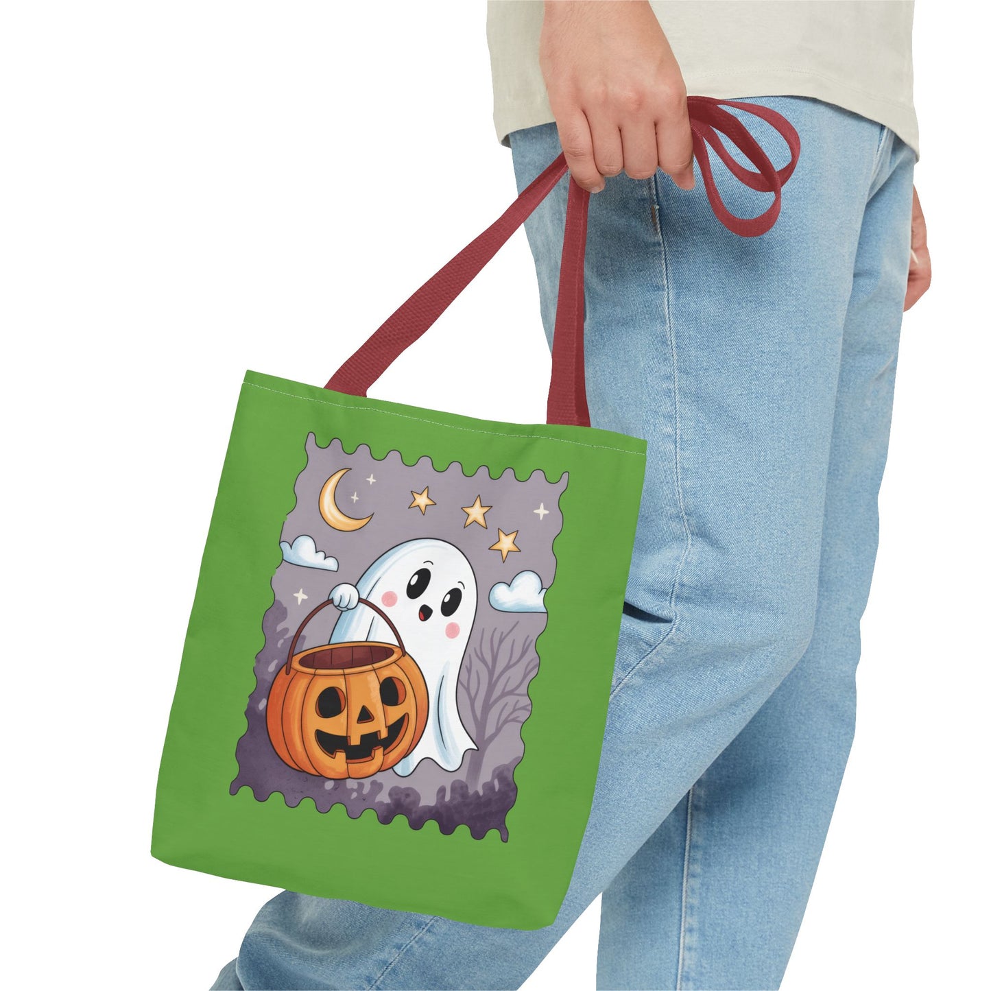 Ghost Stamp Halloween Tote Bag