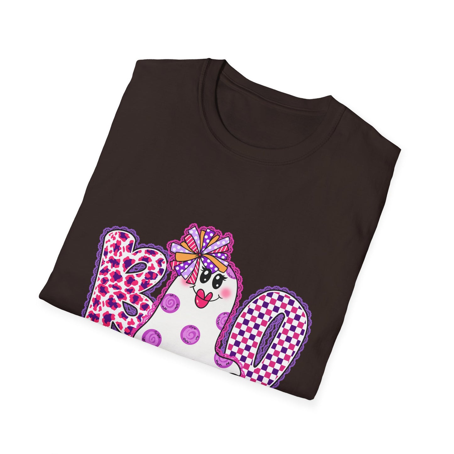 Ghostly Celebration T-Shirt BOO Unisex Softstyle