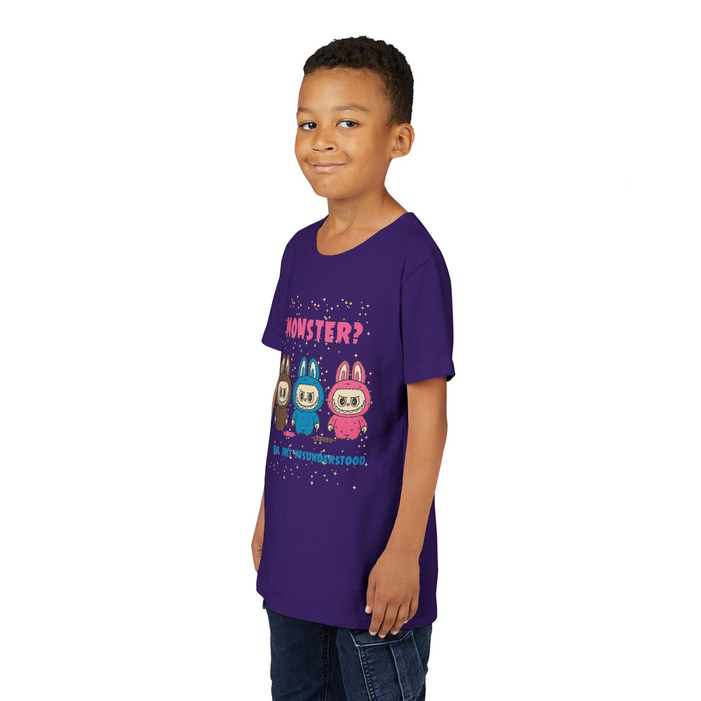 Youth Tee - Labubu Monster Misunderstood Design