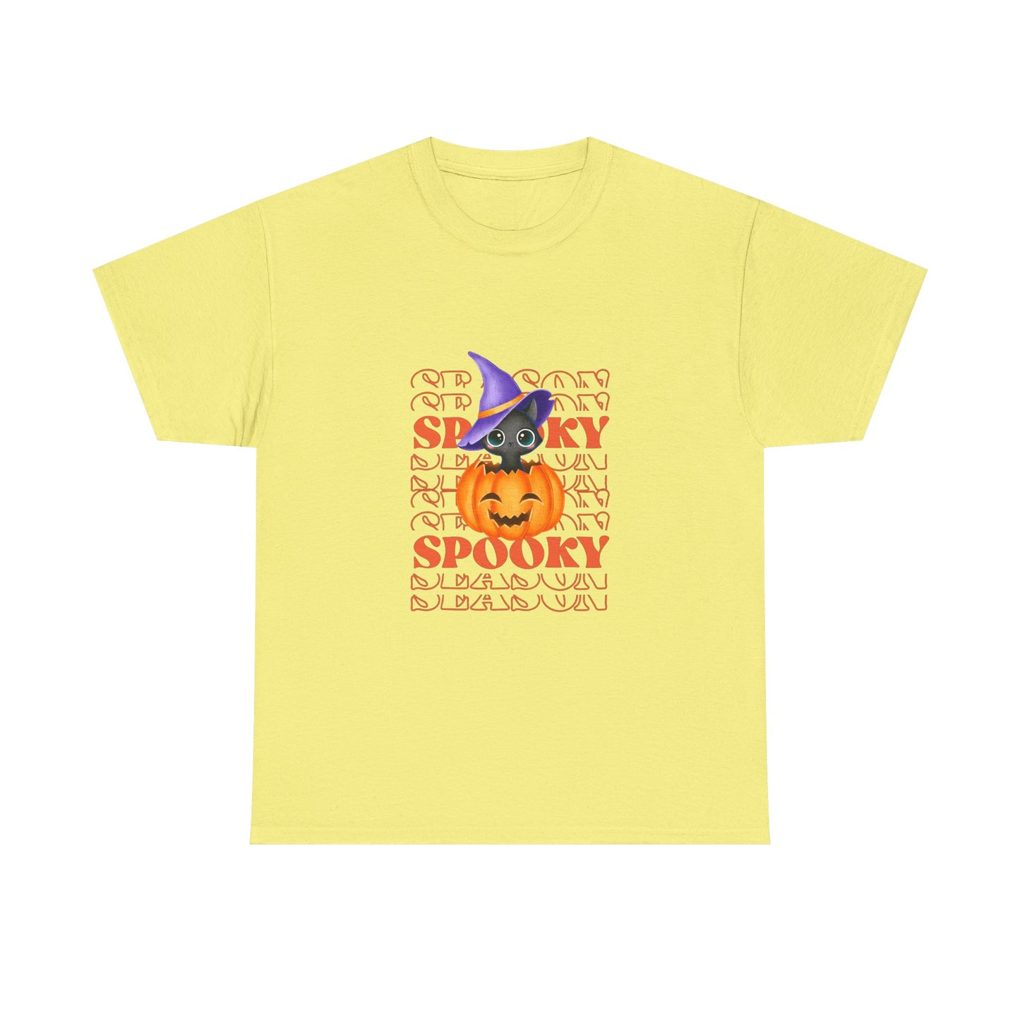 Halloween Spooky Unisex Heavy Cotton Tee, Fun Graphic Tee, Pumpkin Shirt, Casual Fall Wear, Halloween Costume, Unisex Tee