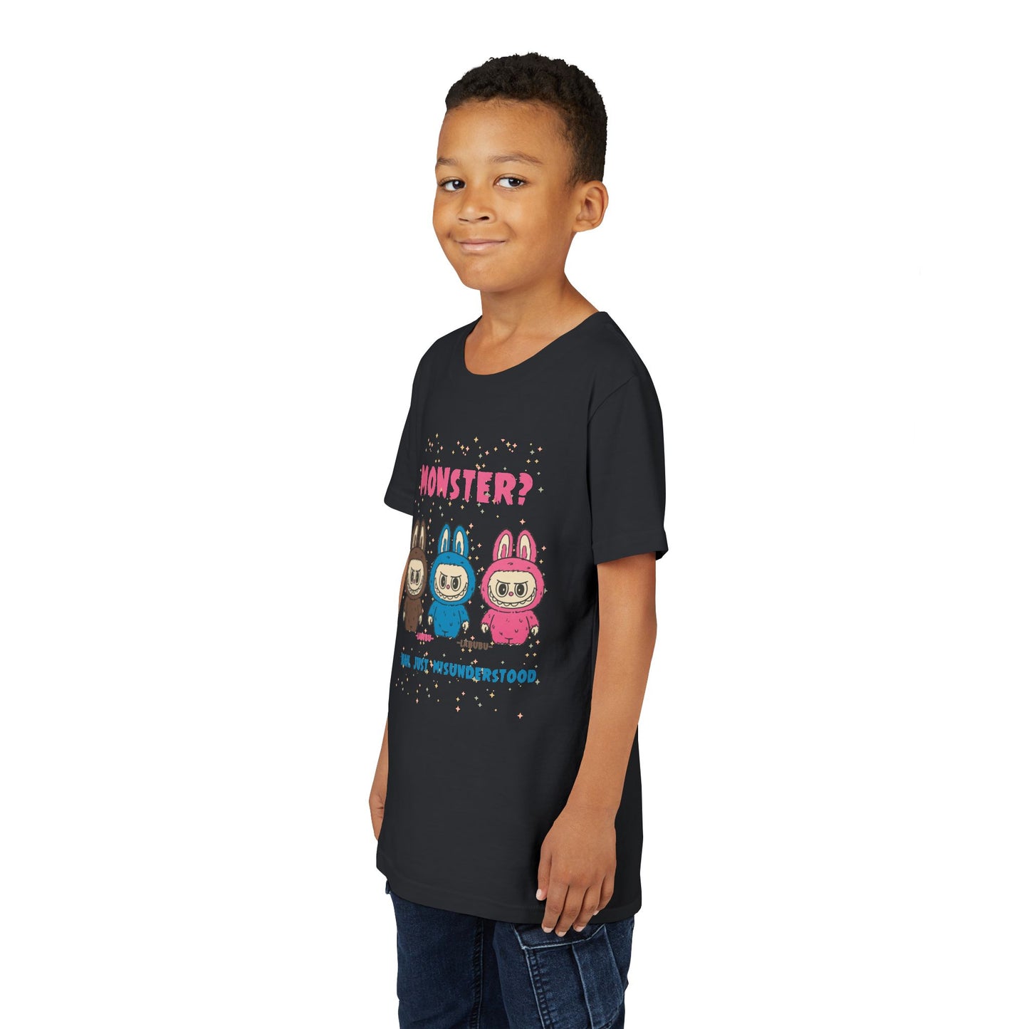Youth Tee - Labubu Monster Misunderstood Design