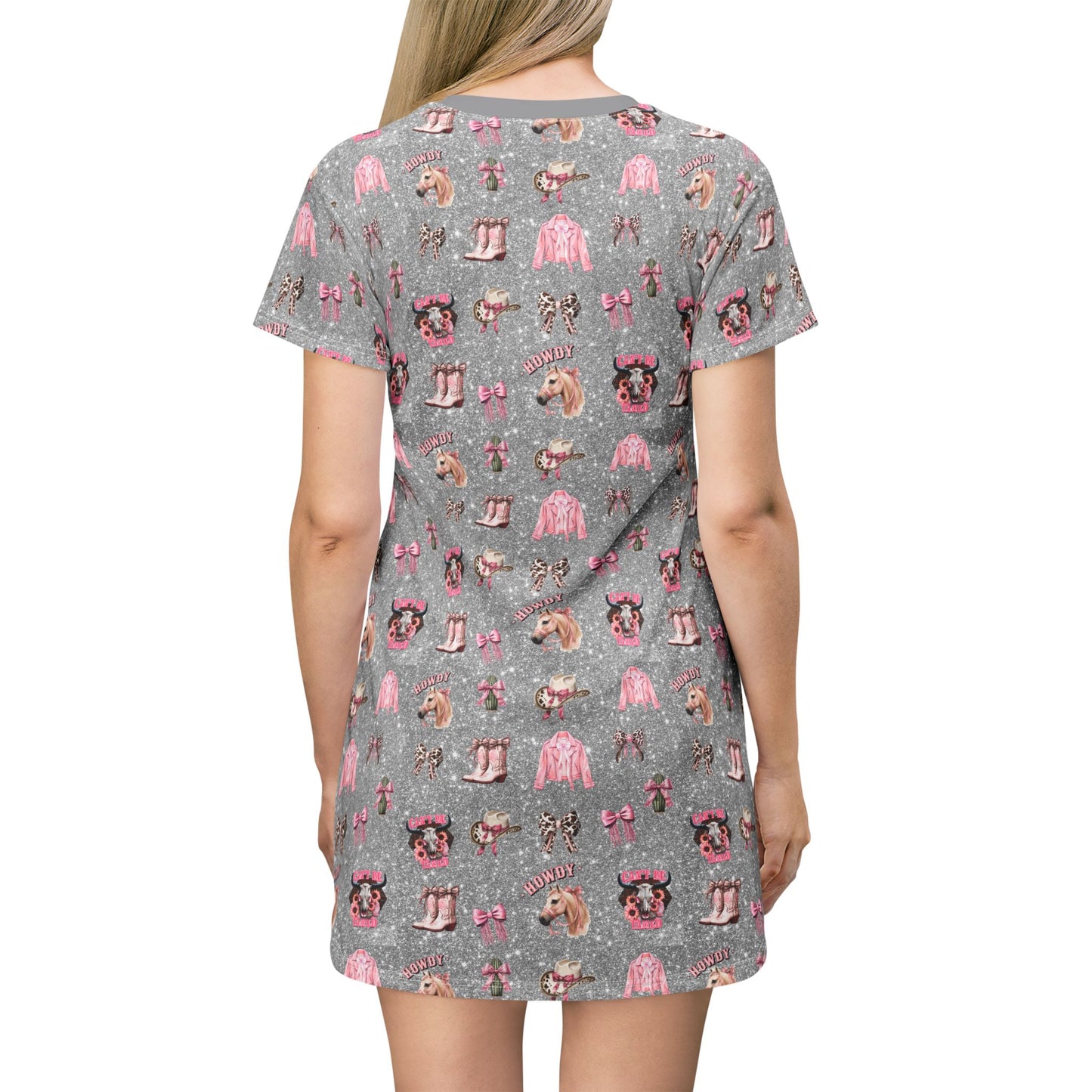 Western Pattern T-Shirt Dress