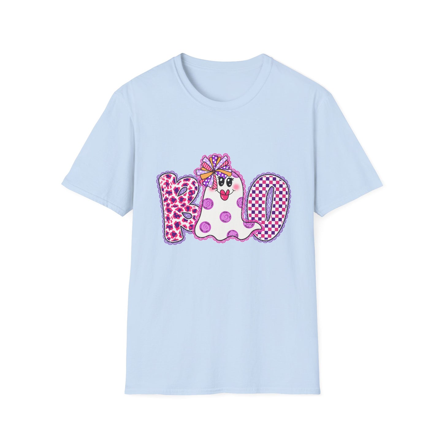 Ghostly Celebration T-Shirt BOO Unisex Softstyle