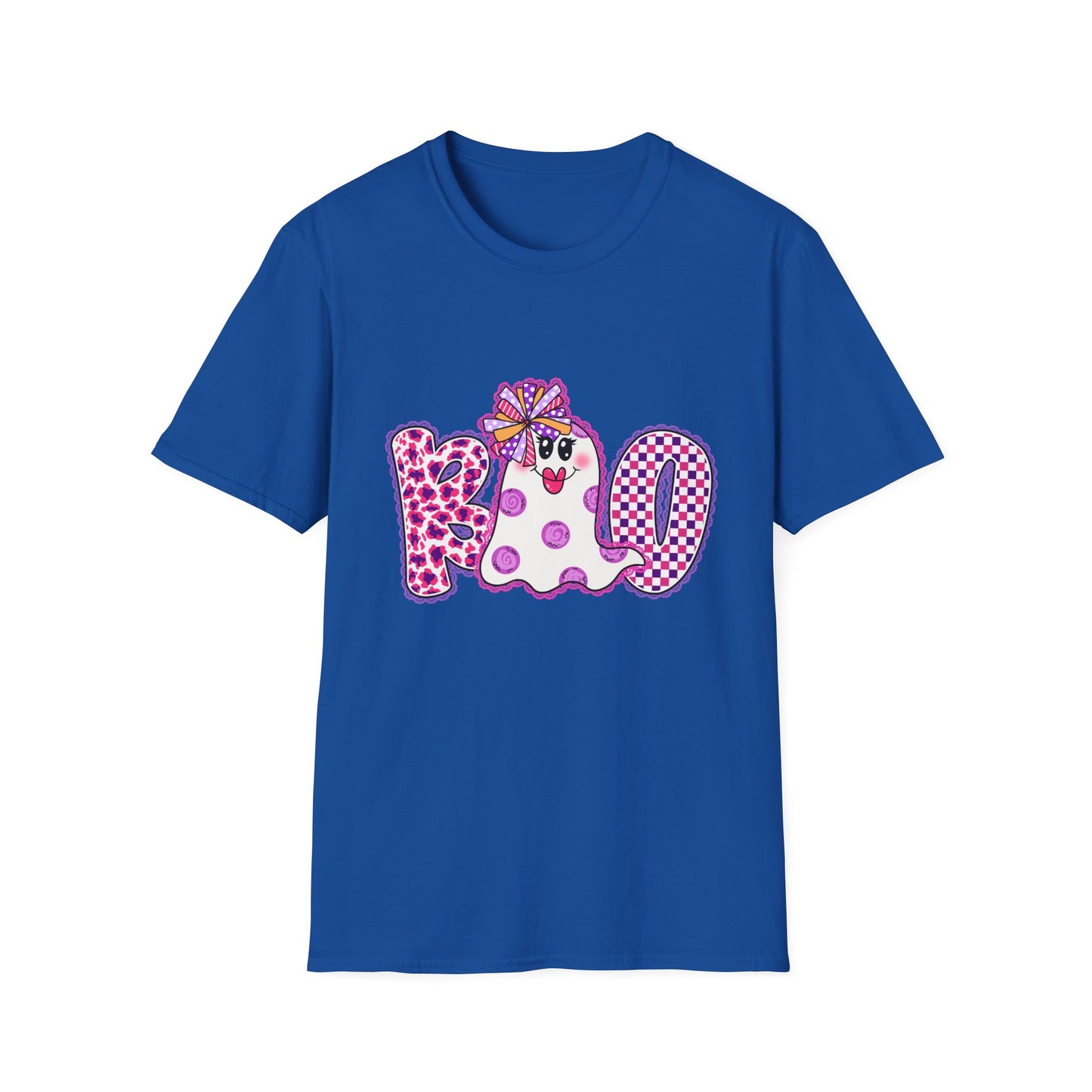Ghostly Celebration T-Shirt BOO Unisex Softstyle