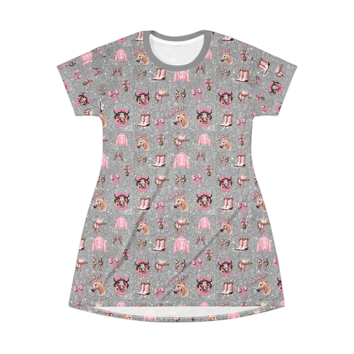 Western Pattern T-Shirt Dress