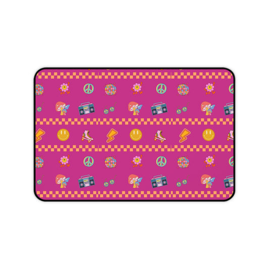 Desk Mat - Colorful Retro Fun Patterns