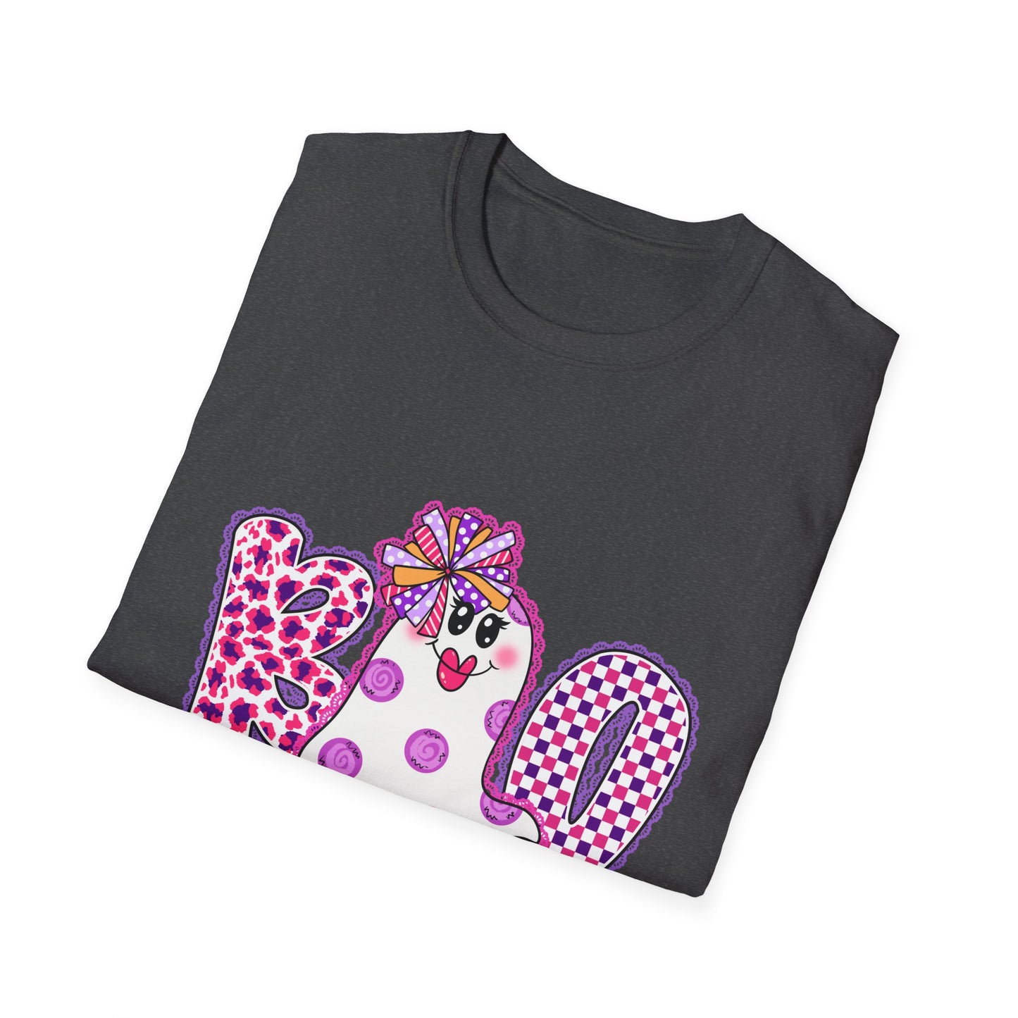 Ghostly Celebration T-Shirt BOO Unisex Softstyle