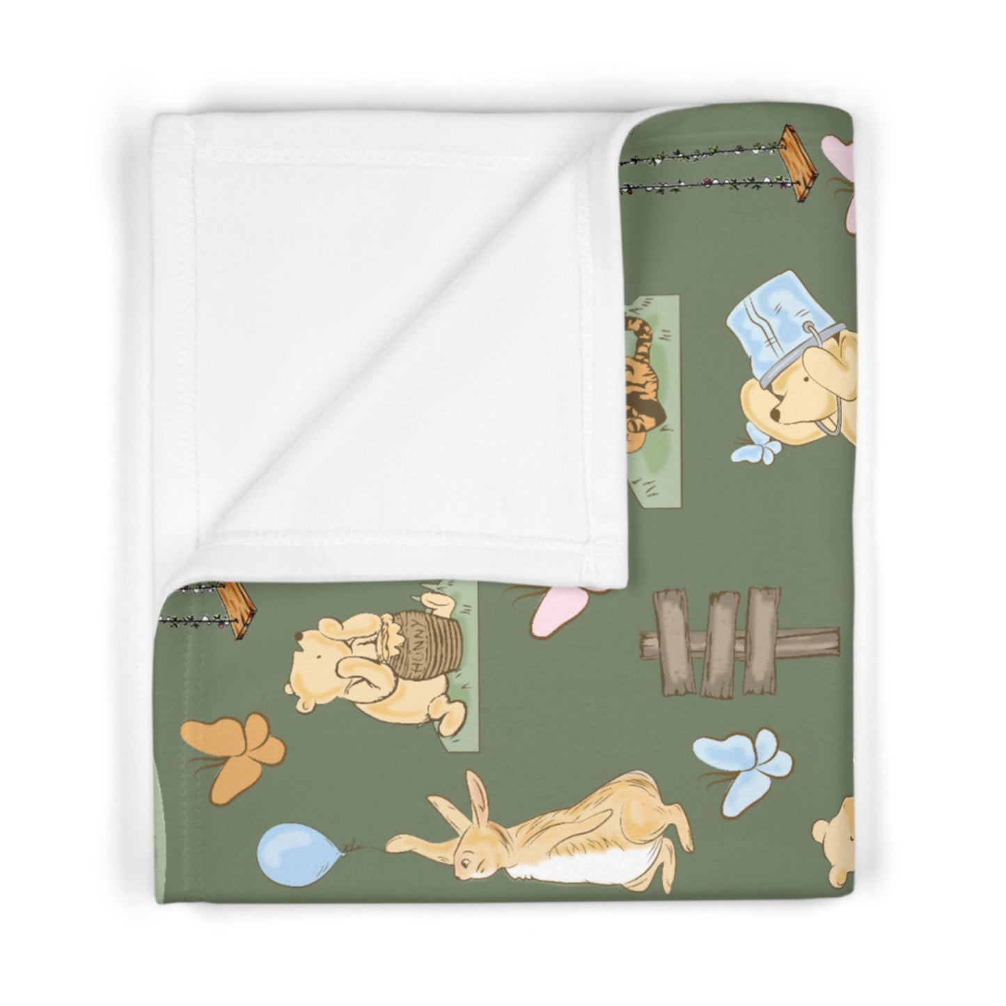 Whimsical Woodland Fleece Baby Blanket | Soft Nursery Decor, Baby Shower Gift, Kids Birthday Present, Cozy Infant Throw