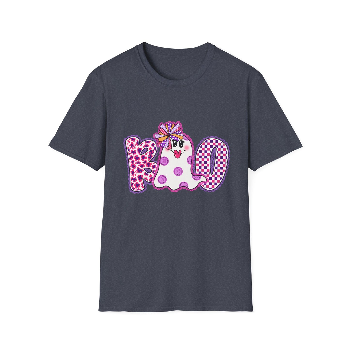Ghostly Celebration T-Shirt BOO Unisex Softstyle