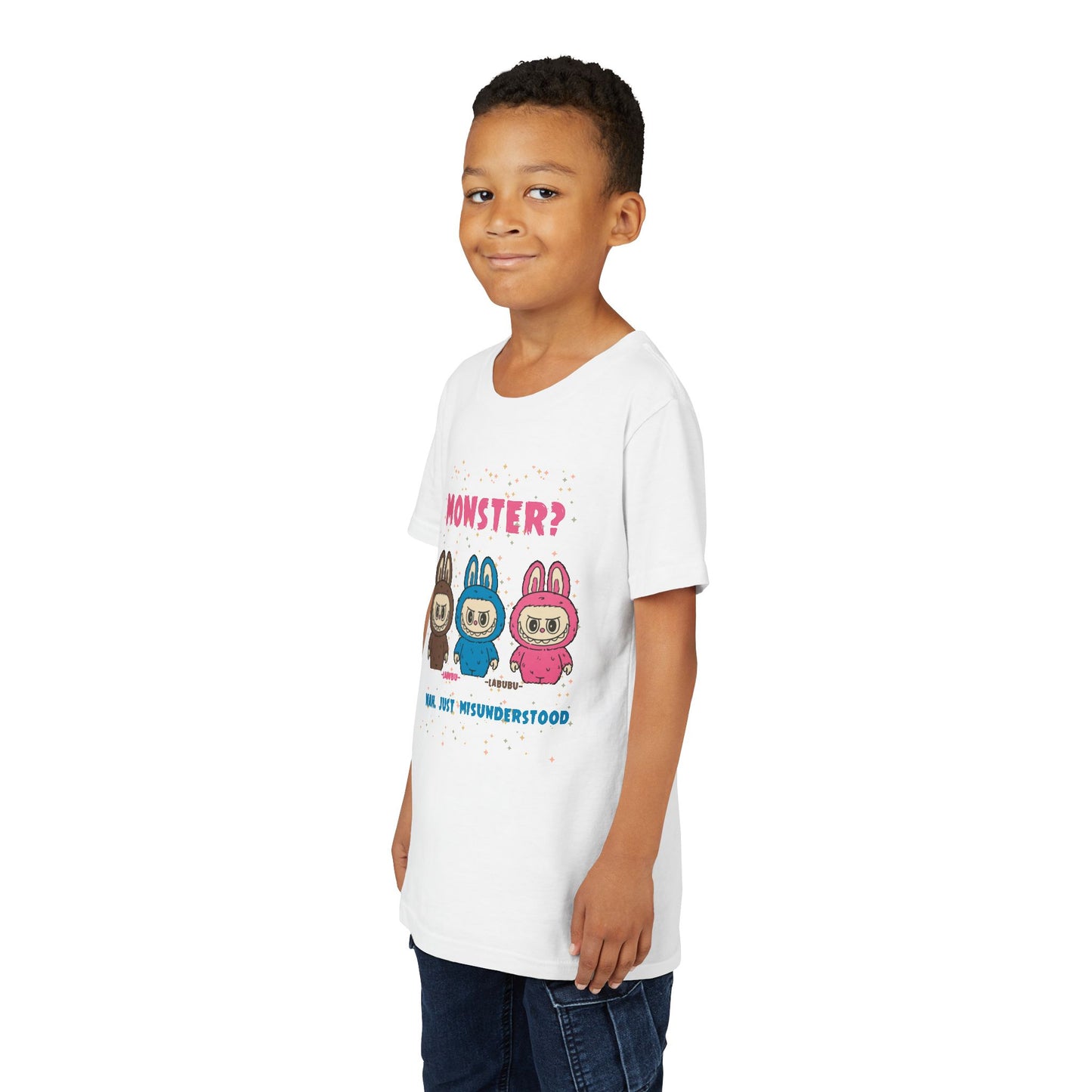 Youth Tee - Labubu Monster Misunderstood Design