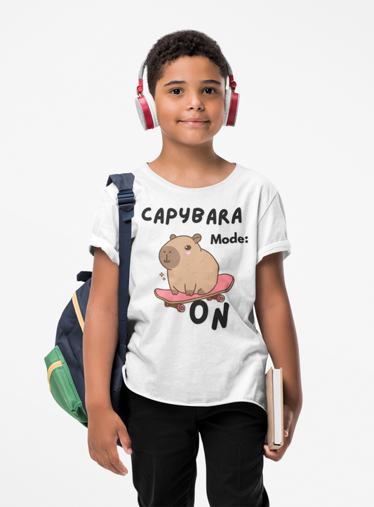 Capybara Mode On Kids Tee