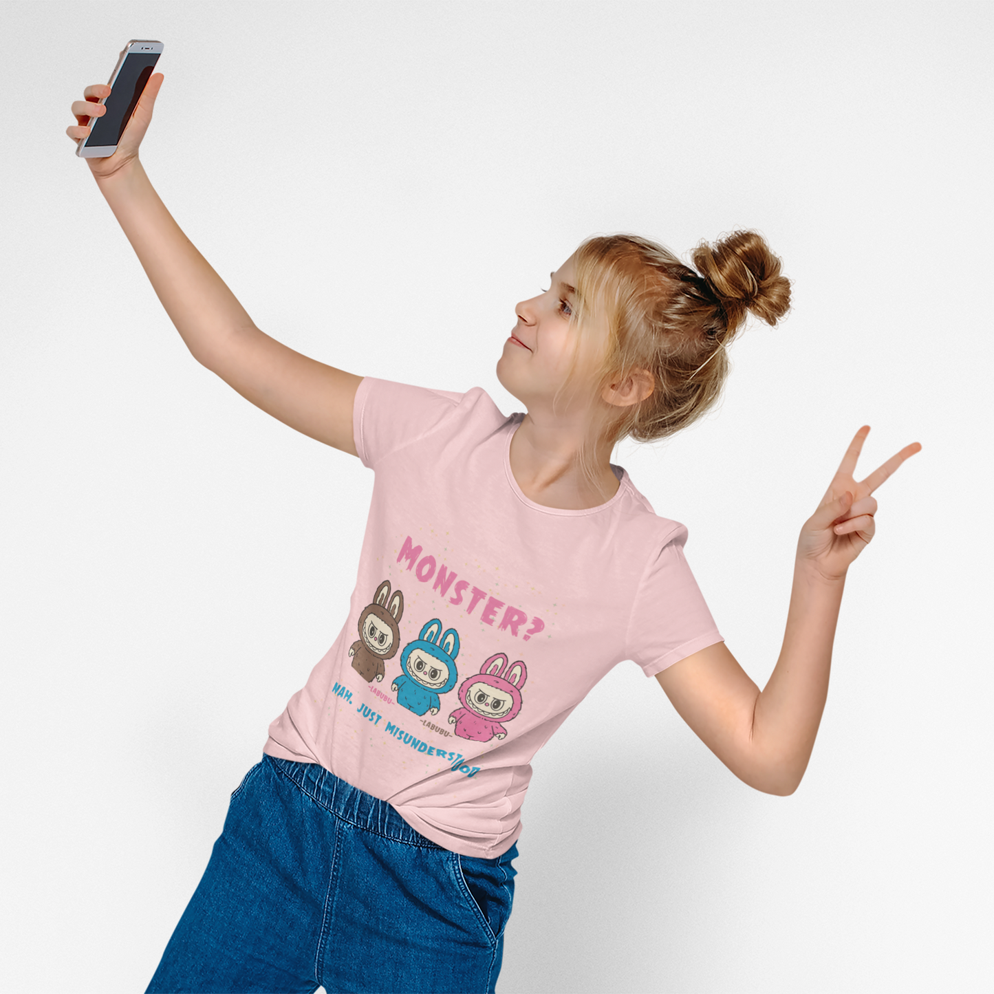 Youth Tee - Labubu Monster Misunderstood Design