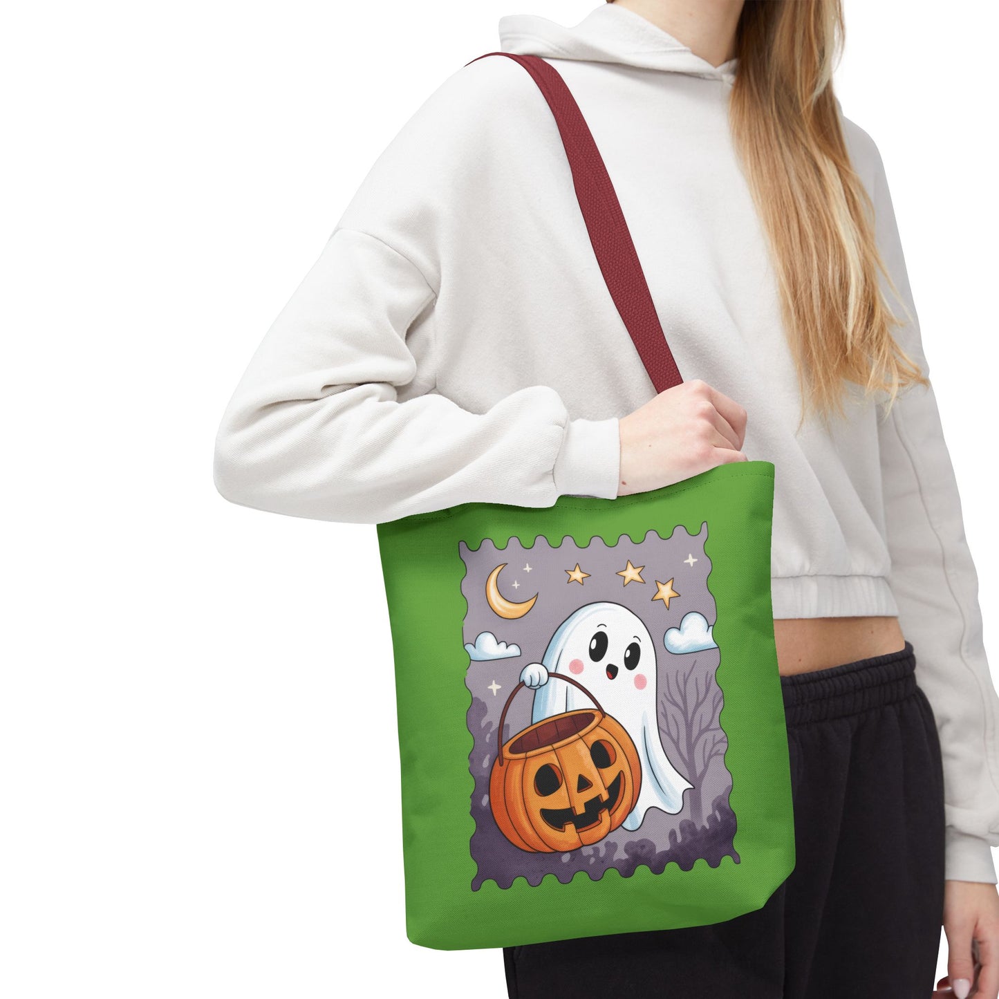 Ghost Stamp Halloween Tote Bag