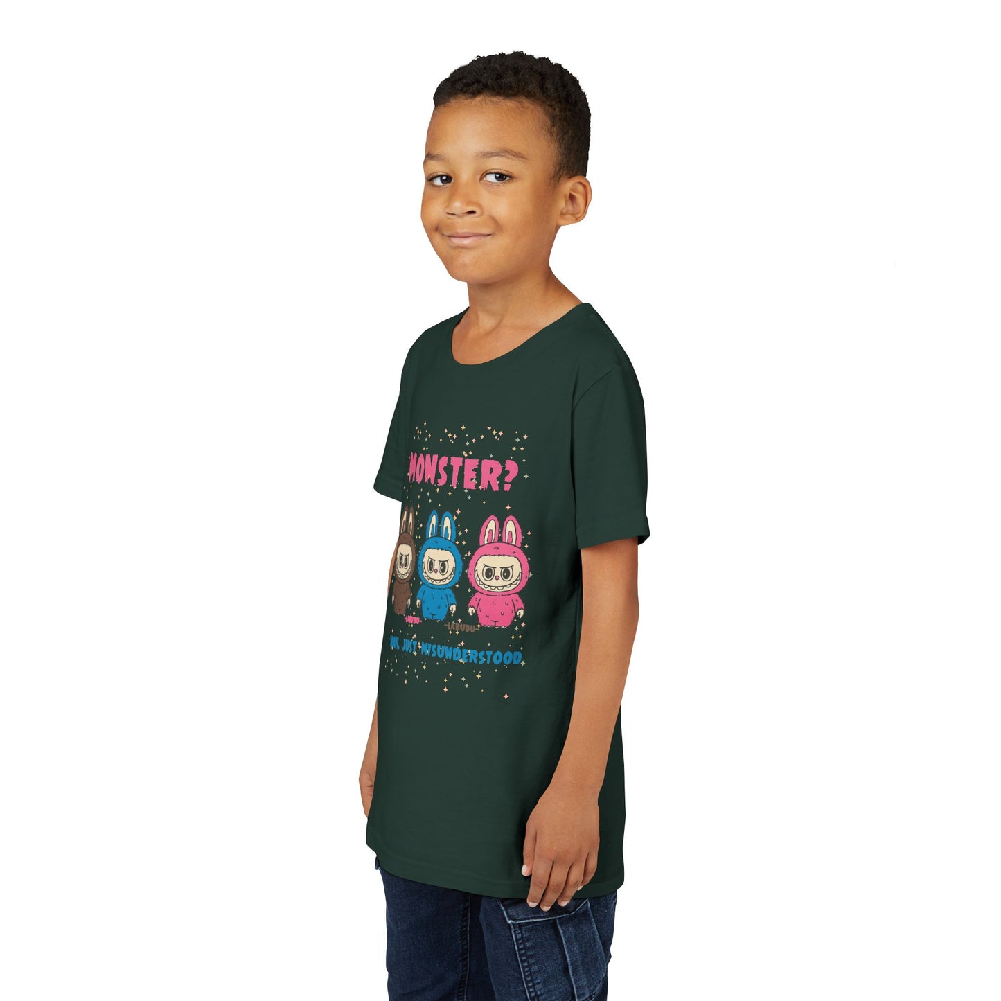 Youth Tee - Labubu Monster Misunderstood Design