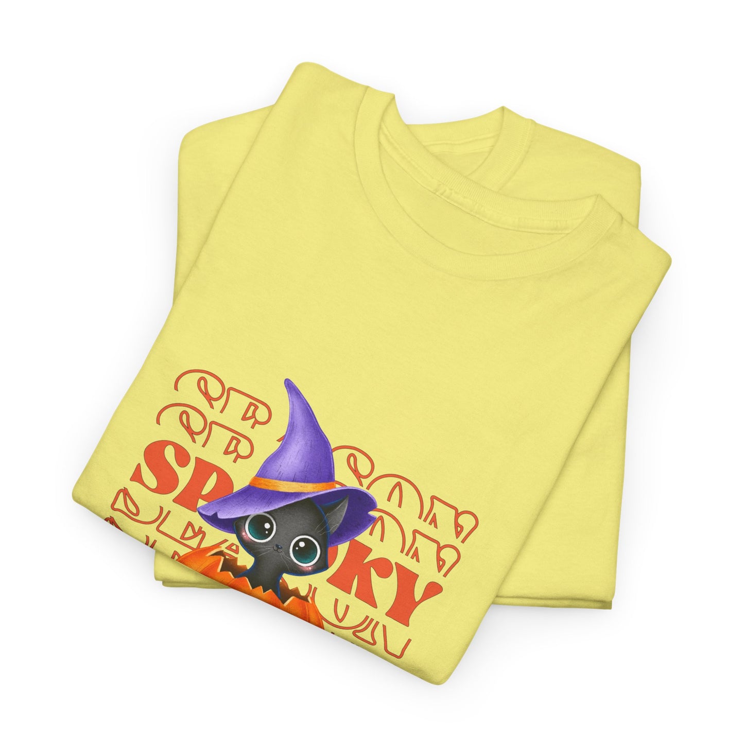 Halloween Spooky Unisex Heavy Cotton Tee, Fun Graphic Tee, Pumpkin Shirt, Casual Fall Wear, Halloween Costume, Unisex Tee