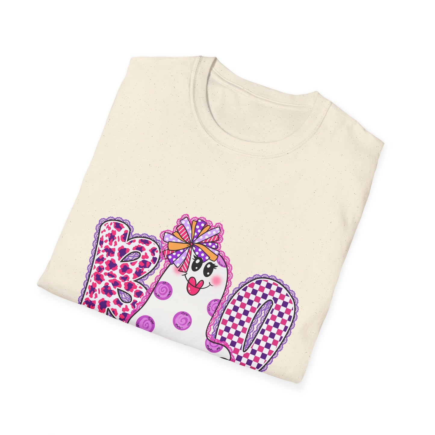 Ghostly Celebration T-Shirt BOO Unisex Softstyle