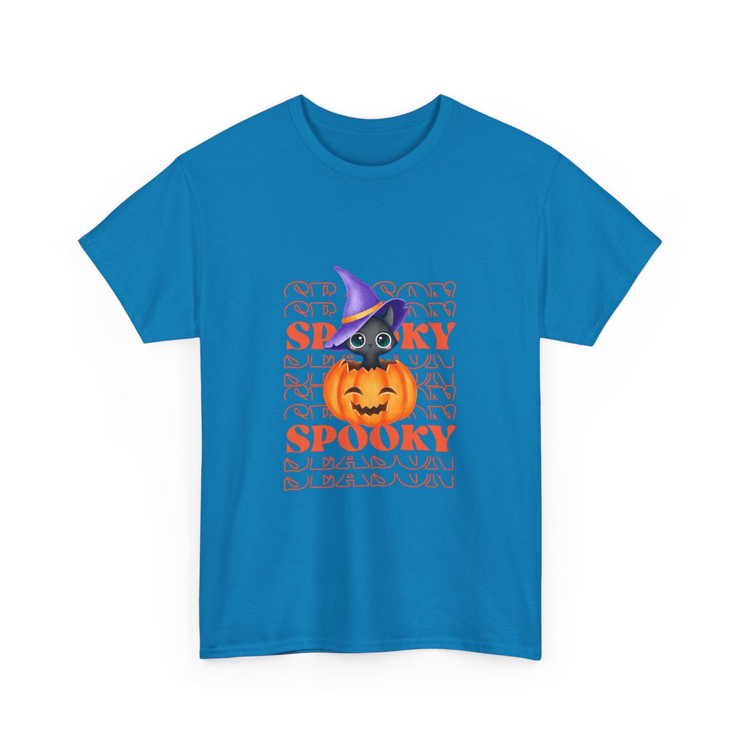 Halloween Spooky Unisex Heavy Cotton Tee, Fun Graphic Tee, Pumpkin Shirt, Casual Fall Wear, Halloween Costume, Unisex Tee