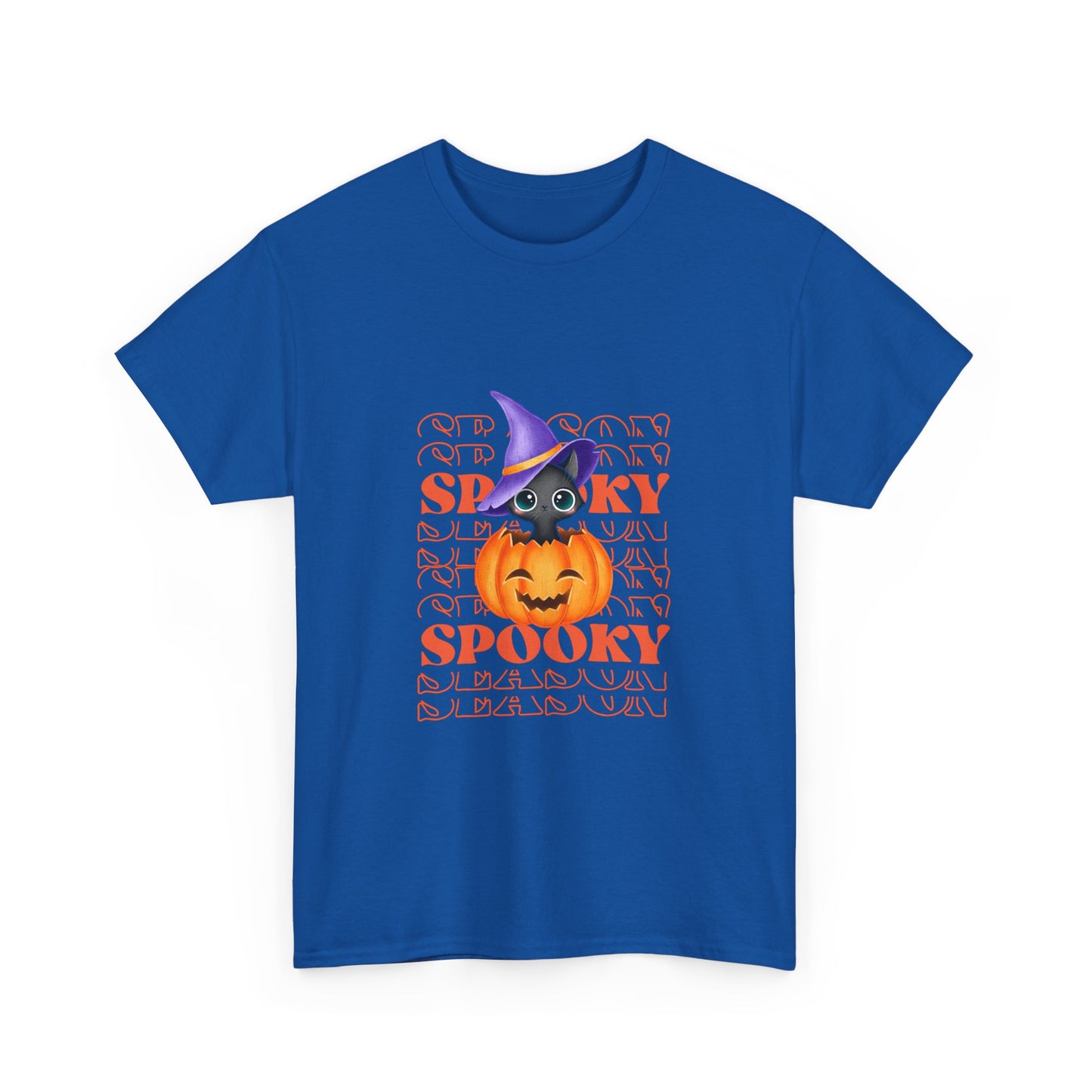 Halloween Spooky Unisex Heavy Cotton Tee, Fun Graphic Tee, Pumpkin Shirt, Casual Fall Wear, Halloween Costume, Unisex Tee