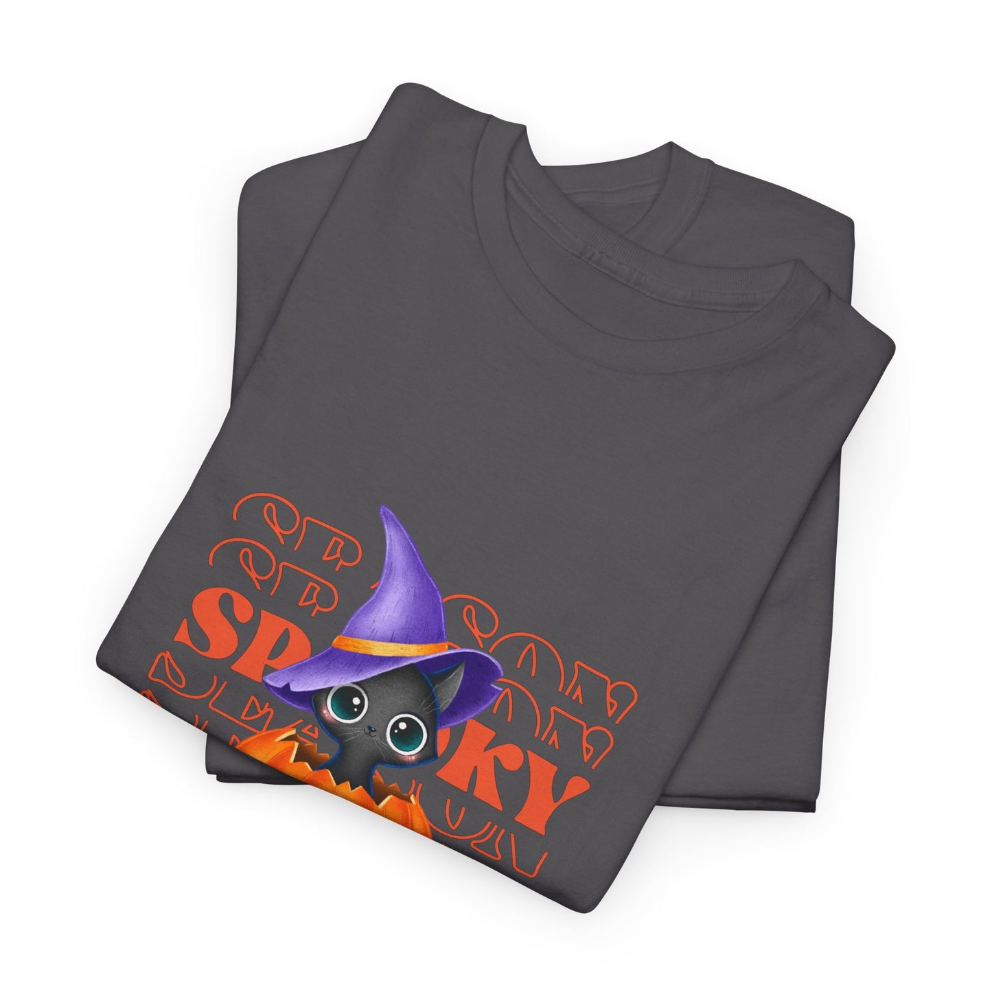 Halloween Spooky Unisex Heavy Cotton Tee, Fun Graphic Tee, Pumpkin Shirt, Casual Fall Wear, Halloween Costume, Unisex Tee