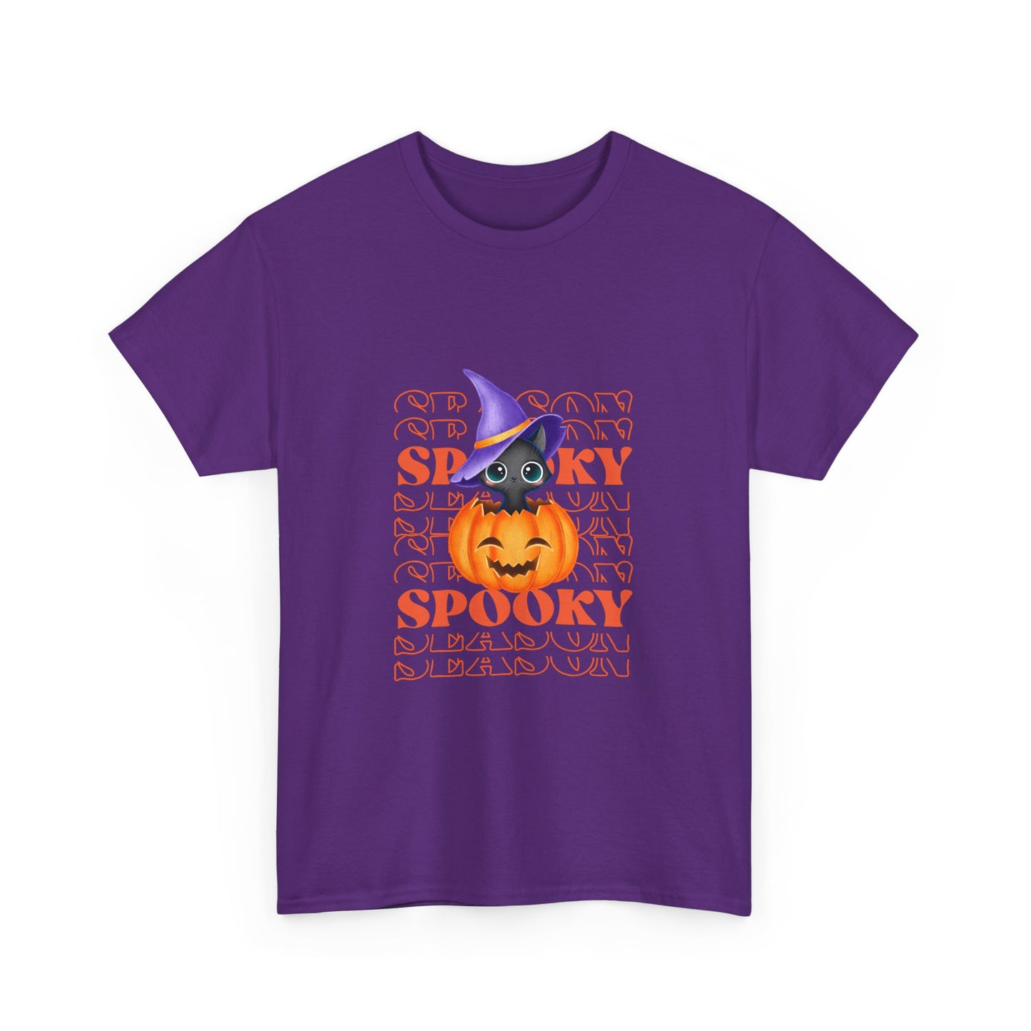 Halloween Spooky Unisex Heavy Cotton Tee, Fun Graphic Tee, Pumpkin Shirt, Casual Fall Wear, Halloween Costume, Unisex Tee
