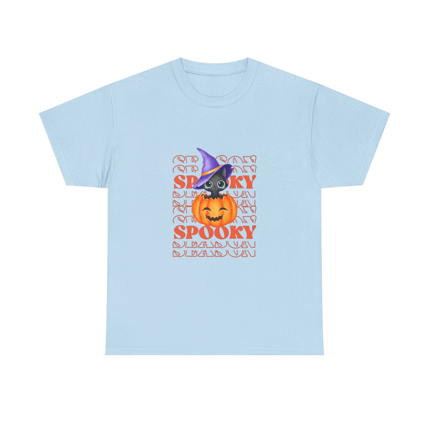 Halloween Spooky Unisex Heavy Cotton Tee, Fun Graphic Tee, Pumpkin Shirt, Casual Fall Wear, Halloween Costume, Unisex Tee
