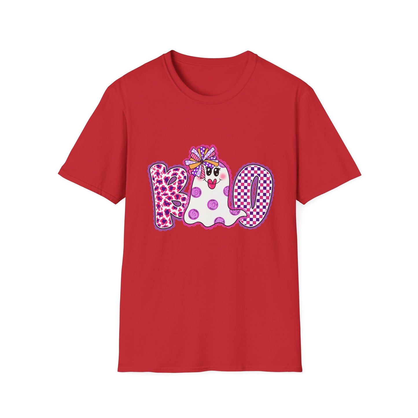 Ghostly Celebration T-Shirt BOO Unisex Softstyle