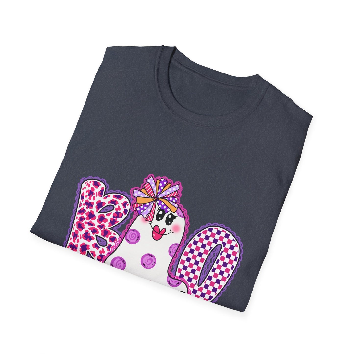 Ghostly Celebration T-Shirt BOO Unisex Softstyle