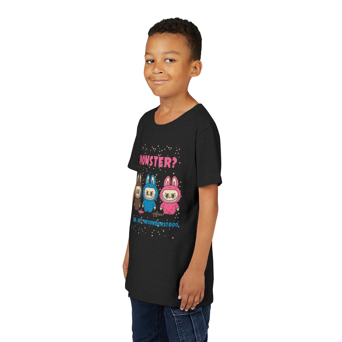 Youth Tee - Labubu Monster Misunderstood Design